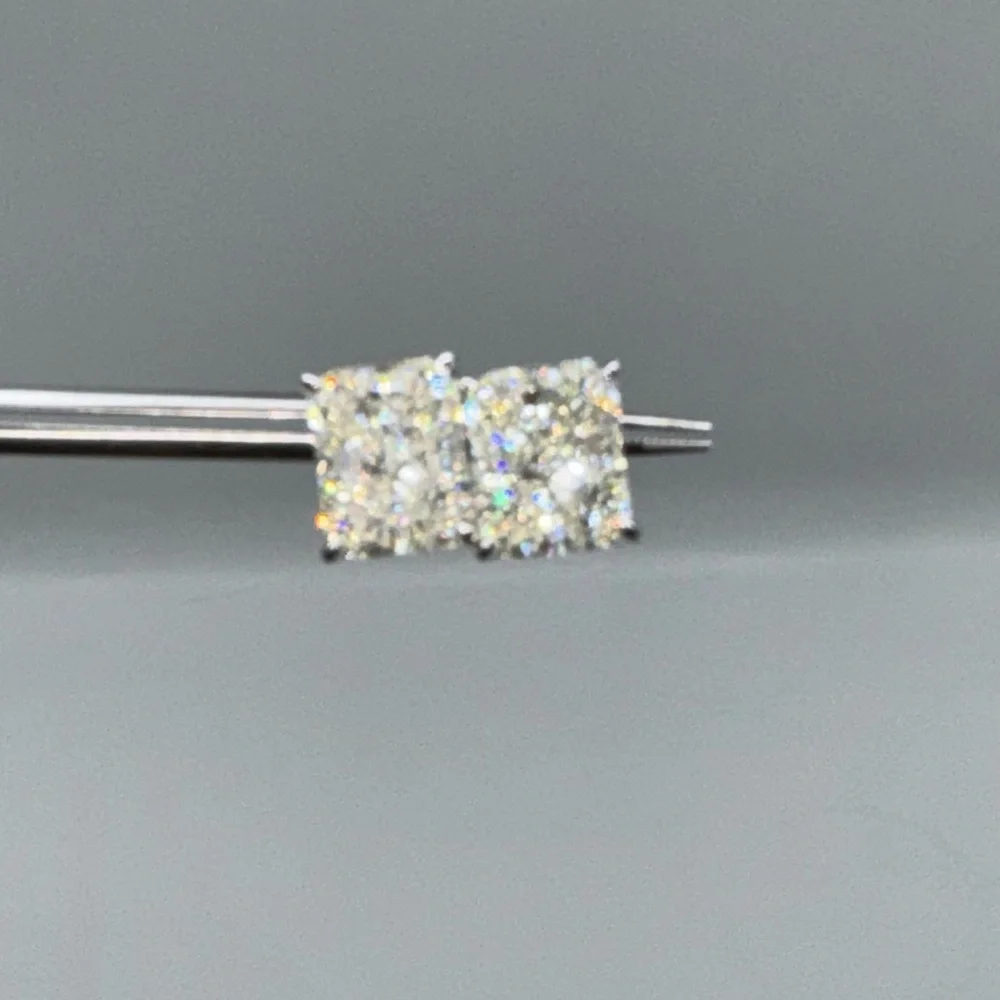 4ct Radiant Cut Earrings - Picture 6 of 12